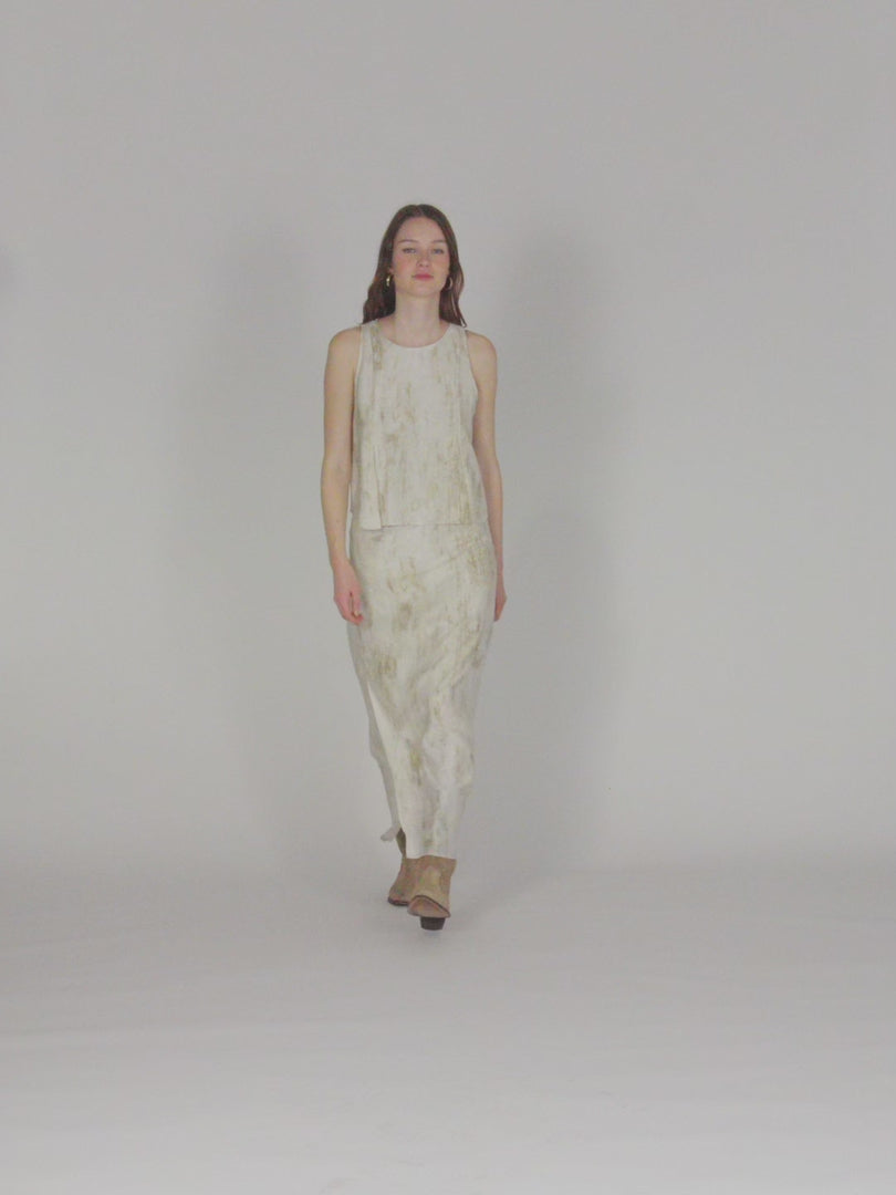 Falda tipo pareo efecto tie dye