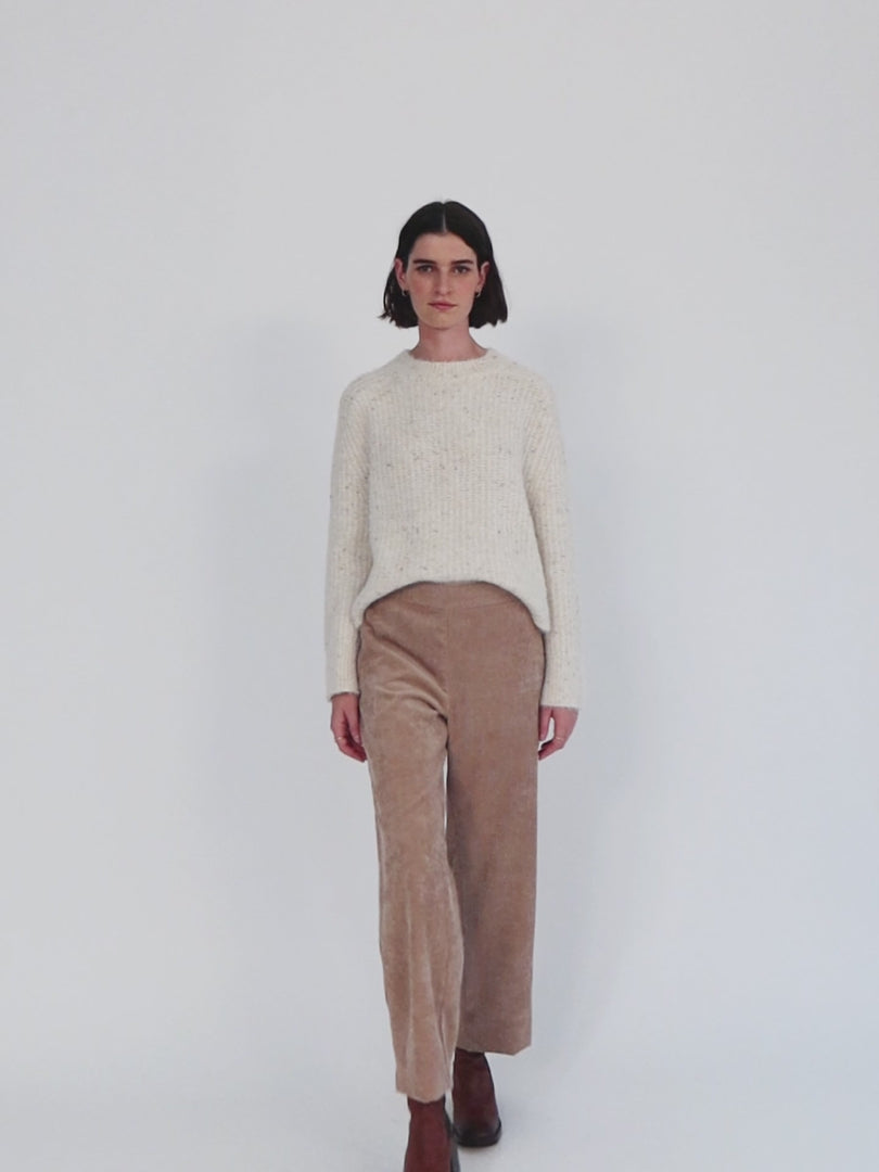 Straight corduroy trousers