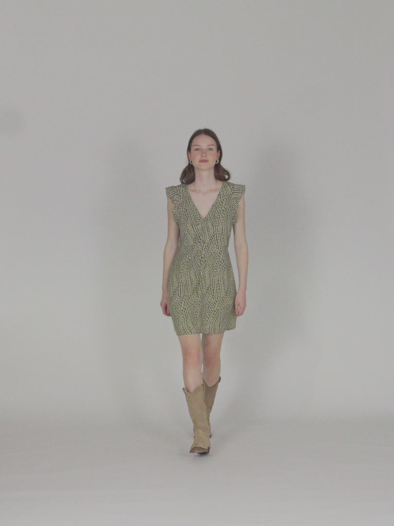 Vestido estampado corto