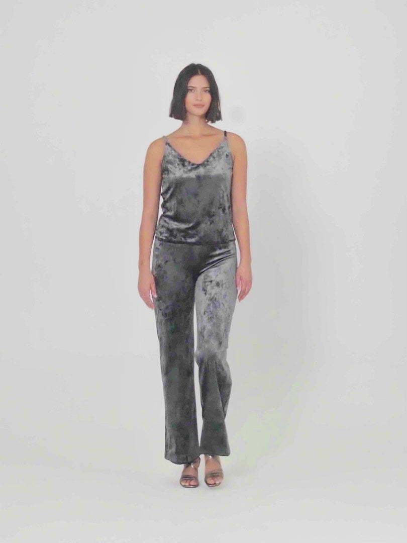 Pantalón ancho tenciopelo