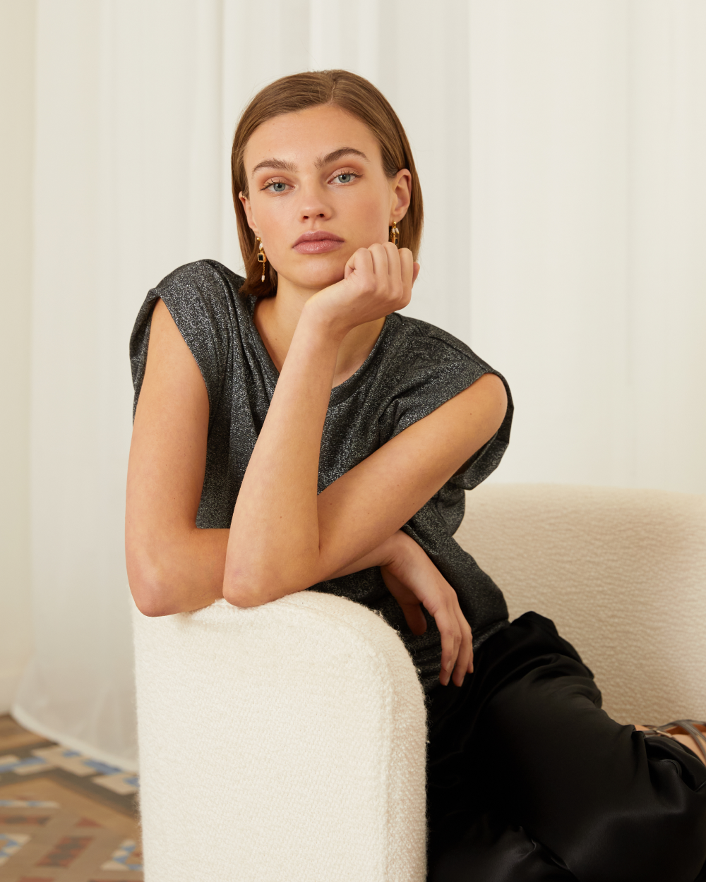 T-shirt de soirée en lurex